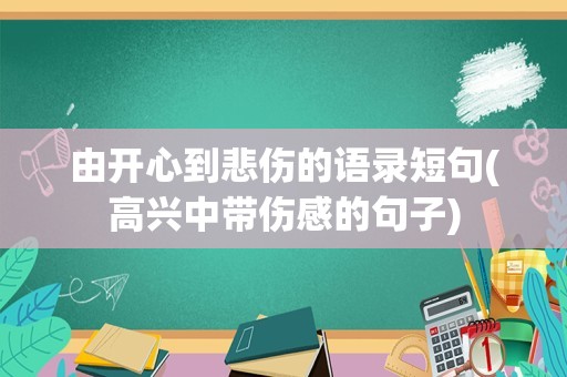 由开心到悲伤的语录短句(高兴中带伤感的句子)